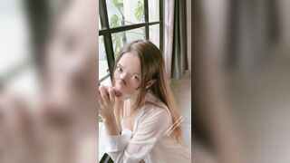 Alice Blowjob Glasses White Shirt