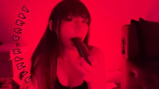 Candy Nymph POV Deepthroating Dildo