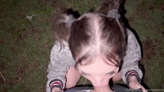 MewSlut Sexy Blowjob Storm Adventure Wild Car Fuck In The Rain