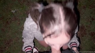 MewSlut Sexy Blowjob Storm Adventure Wild Car Fuck In The Rain