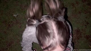 MewSlut Sexy Blowjob Storm Adventure Wild Car Fuck In The Rain