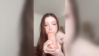 Dainty Wilder POV Blowjob Big Dildo