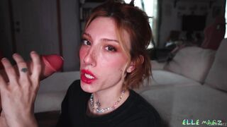 Elle Marz Wild Step Fantasy Blowjob For His Hard Cock