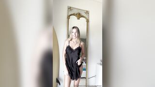 Ella Alexandra Nude Black Dress Solo