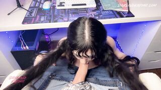 DarlingKiyomi Gamer Gfe Under Desk Blowjob