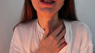 Cute Girlfriend ASMR Slow Undressing White Shirt Slipping Off Shoulders